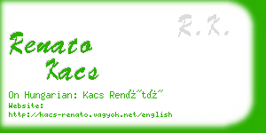 renato kacs business card